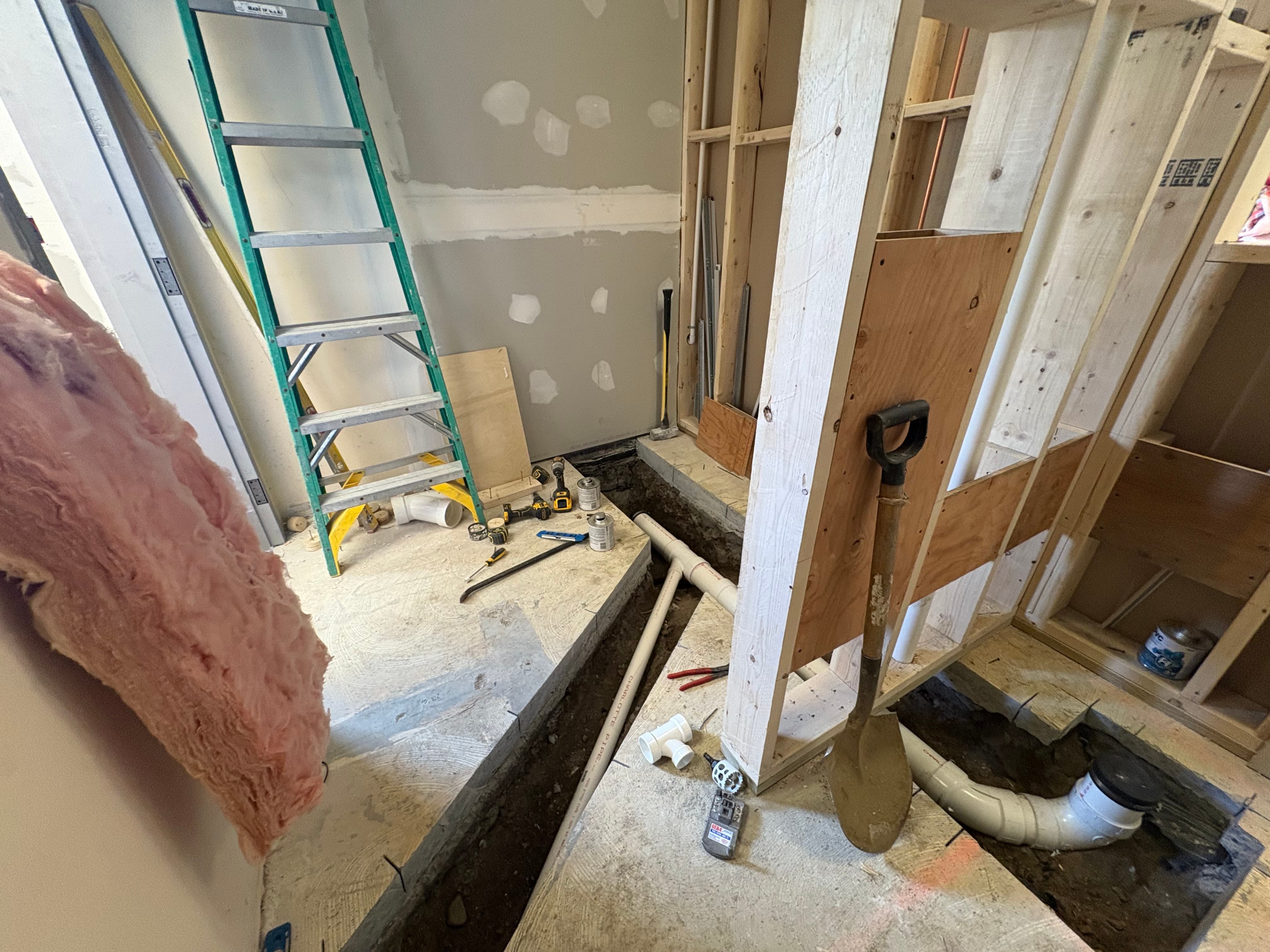Bathroom Wall Construction